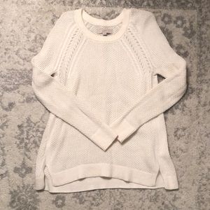 Loft White open stitch sweater